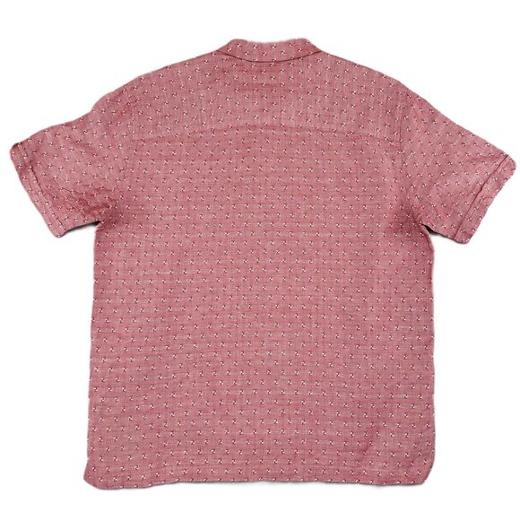 Cubavera Textured Linen Shirt Mens Large Red Aloha Casual Tropical Cotton‎ Cuban - Picture 2 of 6